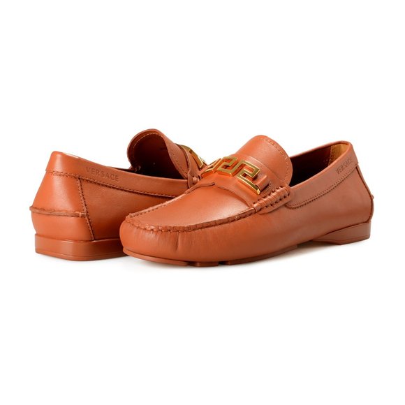 Versace Men\'s 100% Leather Brown Driver Moccasin Slip On Loafers Shoes main image 7